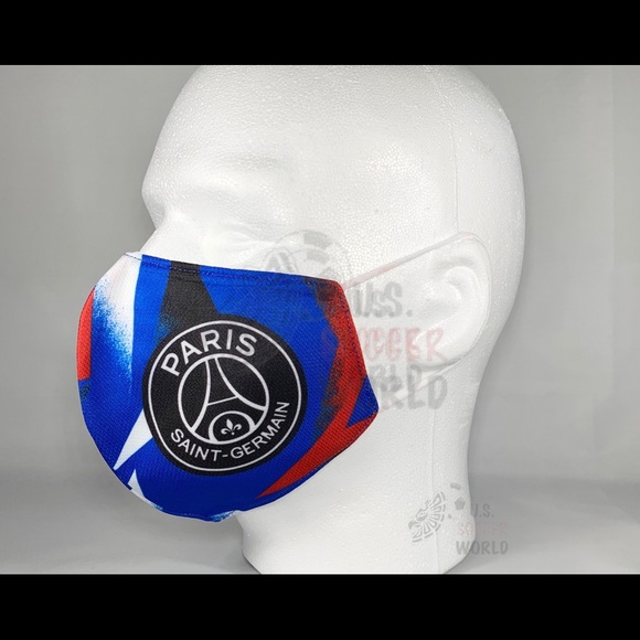 Paris Saint Germain FC Soccer PSG Face Mask Jordan - Picture 2 of 4
